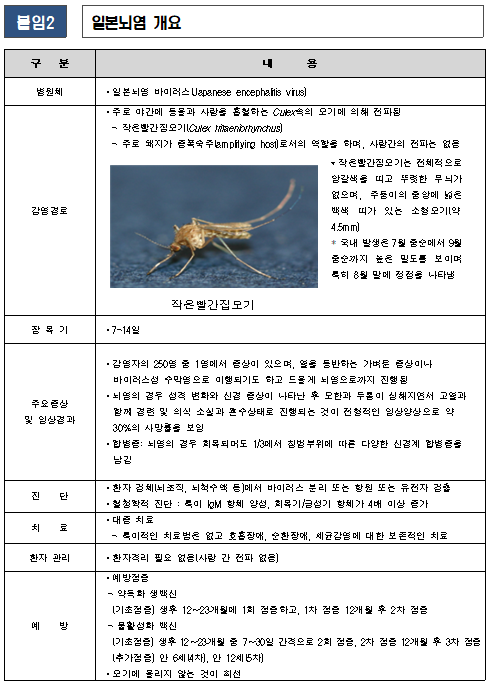 일본뇌염개요